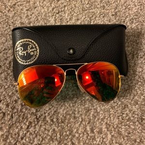 Orange Aviator Raybans